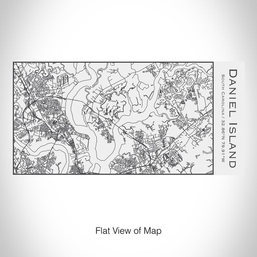 Rendered View of Daniel Island South Carolina Map on 17oz Stainless Steel Insulated Cola Bottle in White