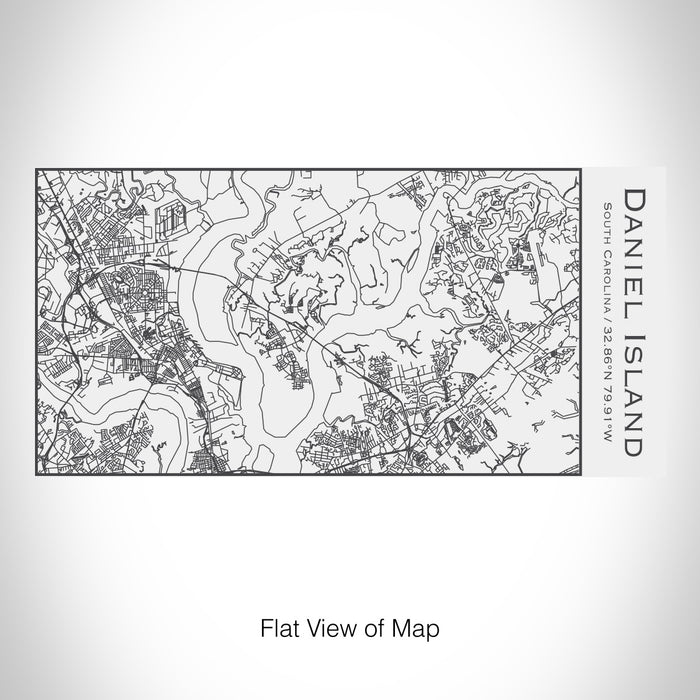 Rendered View of Daniel Island South Carolina Map on 17oz Stainless Steel Insulated Cola Bottle in White