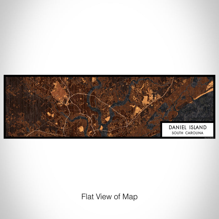 Flat View of Map Custom Daniel Island South Carolina Map Enamel Mug in Ember