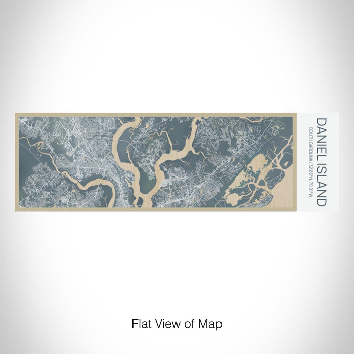 Rendered View of Daniel Island South Carolina Map on 10oz Stainless Steel Insulated Cup in Afternoon with Sliding Lid