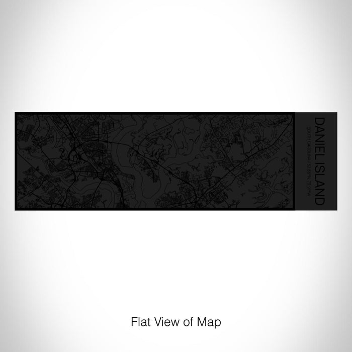 Rendered View of Daniel Island South Carolina Map on 10oz Stainless Steel Insulated Cup in Matte Black with Sliding Lid