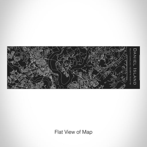 Rendered View of Daniel Island South Carolina Map on 10oz Stainless Steel Insulated Cup with Sliding Lid in Black