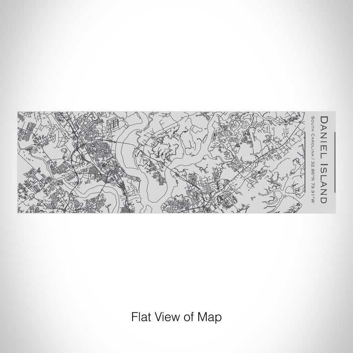 Rendered View of Daniel Island South Carolina Map on 10oz Stainless Steel Insulated Cup with Sipping Lid