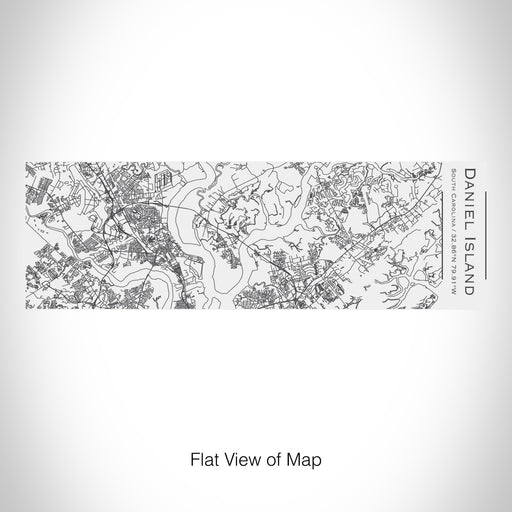 Rendered View of Daniel Island South Carolina Map on 10oz Stainless Steel Insulated Cup with Sliding Lid in White