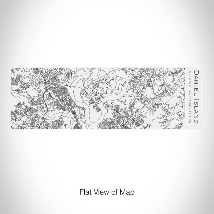 Rendered View of Daniel Island South Carolina Map on 10oz Stainless Steel Insulated Cup with Sliding Lid in White