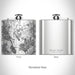 Rendered View of Daniel Island South Carolina Map on 6oz Stainless Steel Flask