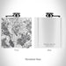 Rendered View of Daniel Island South Carolina Map on 6oz Stainless Steel Flask in White