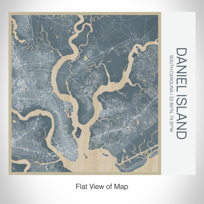 Rendered View of Daniel Island South Carolina Map on 17oz Stainless Steel Insulated Tumbler in Afternoon Map Style