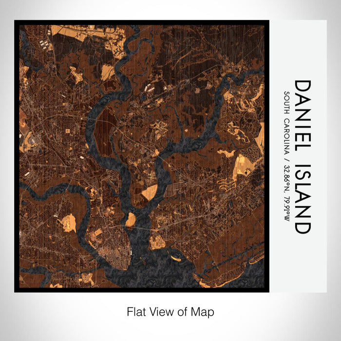 Rendered View of Daniel Island South Carolina Map on 17oz Stainless Steel Insulated Tumbler in Ember Map Style