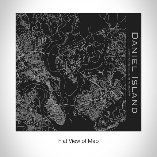 Rendered View of Daniel Island South Carolina Map on 17oz Stainless Steel Insulated Tumbler in Black