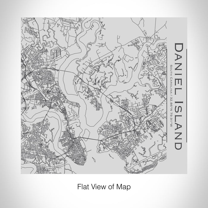 Rendered View of Daniel Island South Carolina Map on 17oz Stainless Steel Insulated Tumbler