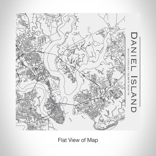 Rendered View of Daniel Island South Carolina Map on 17oz Stainless Steel Insulated Tumbler in White