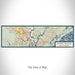 Flat View of Map Custom Daniel Island South Carolina Map Enamel Mug in Woodblock