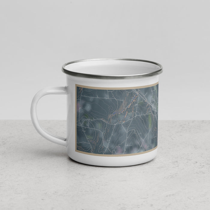 Left View Custom Dansville New York Map Enamel Mug in Afternoon