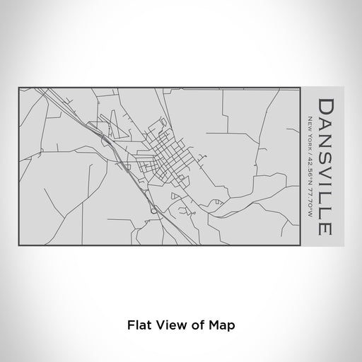 Rendered View of Dansville New York Map Engraving on 17oz Stainless Steel Insulated Cola Bottle