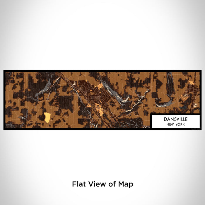 Flat View of Map Custom Dansville New York Map Enamel Mug in Ember