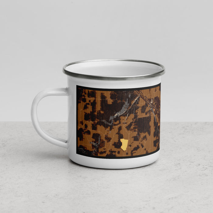 Left View Custom Dansville New York Map Enamel Mug in Ember