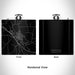 Rendered View of Dansville New York Map Engraving on 6oz Stainless Steel Flask in Black