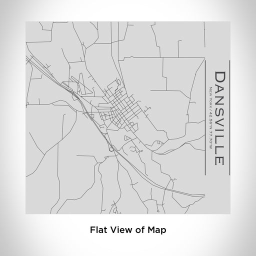 Rendered View of Dansville New York Map Engraving on 17oz Stainless Steel Insulated Tumbler