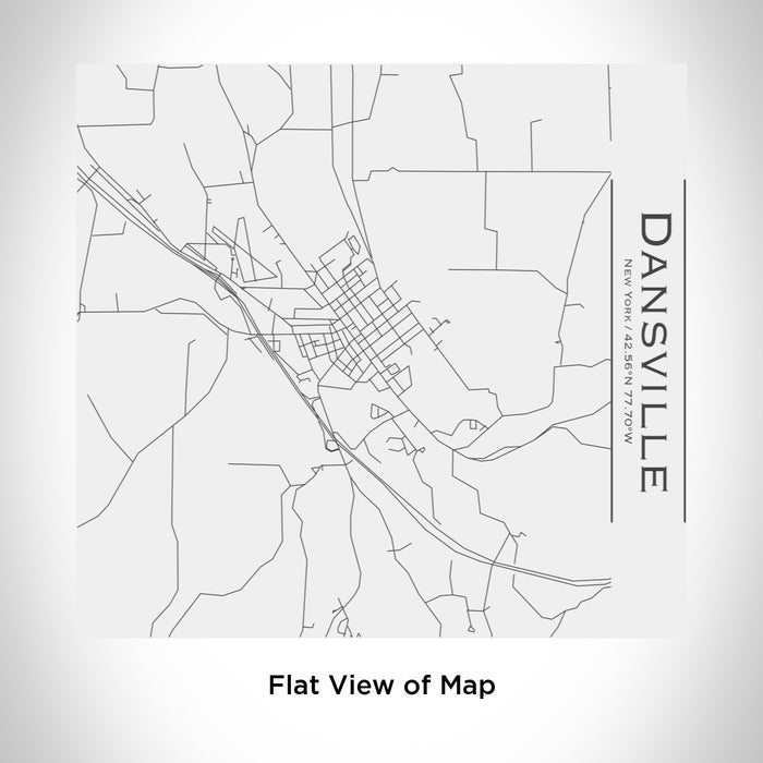 Rendered View of Dansville New York Map Engraving on 17oz Stainless Steel Insulated Tumbler in White