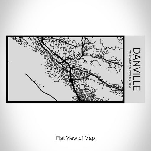 Rendered View of Danville California Map on 17oz Stainless Steel Insulated Cola Bottle in Stainless
