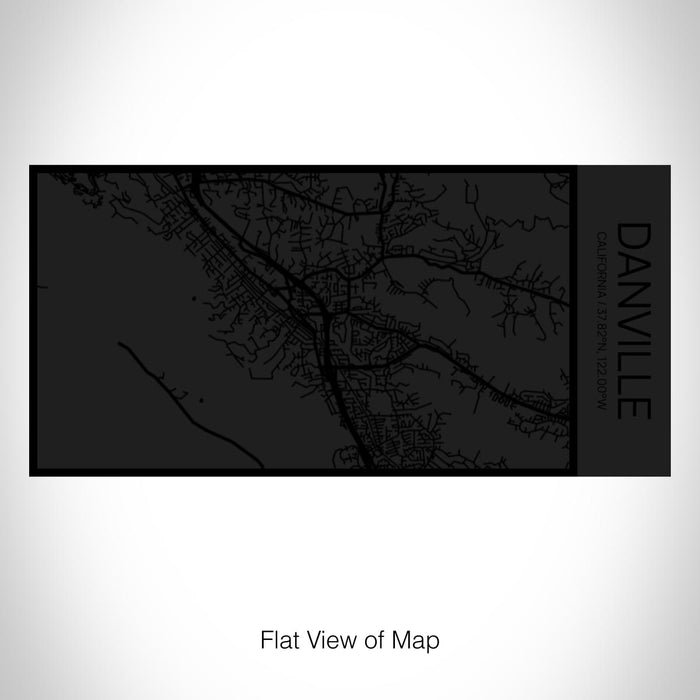 Rendered View of Danville California Map on 17oz Stainless Steel Insulated Cola Bottle in Stainless in Matte Black