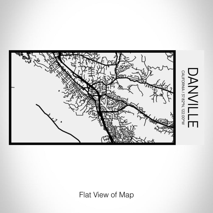 Rendered View of Danville California Map on 17oz Stainless Steel Insulated Cola Bottle in Stainless in Matte White