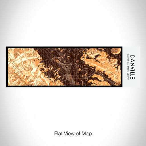 Rendered View of Danville California Map on 10oz Stainless Steel Insulated Cup in Ember with Sliding Lid