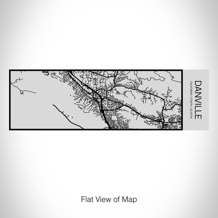 Rendered View of Danville California Map on 10oz Stainless Steel Insulated Cup with Sipping Lid
