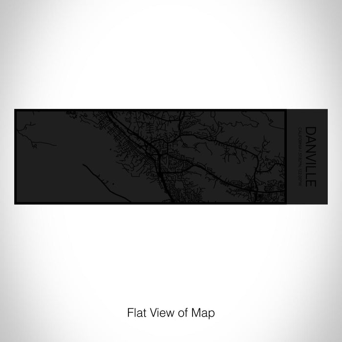 Rendered View of Danville California Map on 10oz Stainless Steel Insulated Cup in Matte Black with Sliding Lid