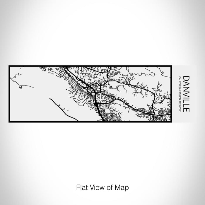 Rendered View of Danville California Map on 10oz Stainless Steel Insulated Cup in Matte White with Sliding Lid