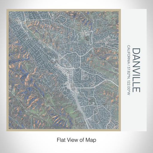 Rendered View of Danville California Map on 17oz Stainless Steel Insulated Tumbler in Afternoon Map Style