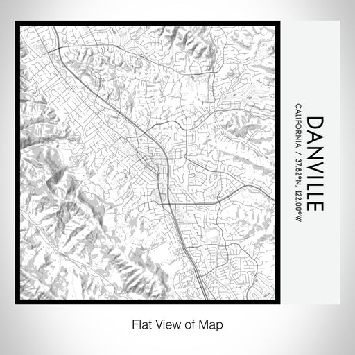 Rendered View of Danville California Map on 17oz Stainless Steel Insulated Tumbler in Classic Map Style