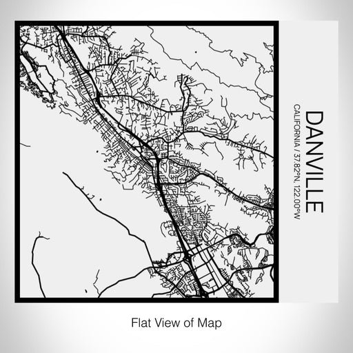 Rendered View of Danville California Map on 17oz Stainless Steel Insulated Tumbler in Matte White with Tactile Lines