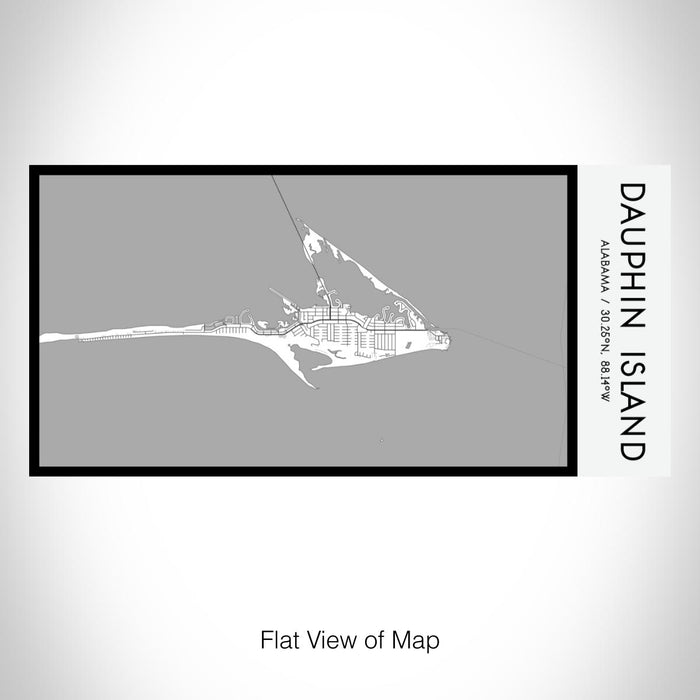 Rendered View of Dauphin Island Alabama Map on 17oz Stainless Steel Insulated Bottle with printed classic style map