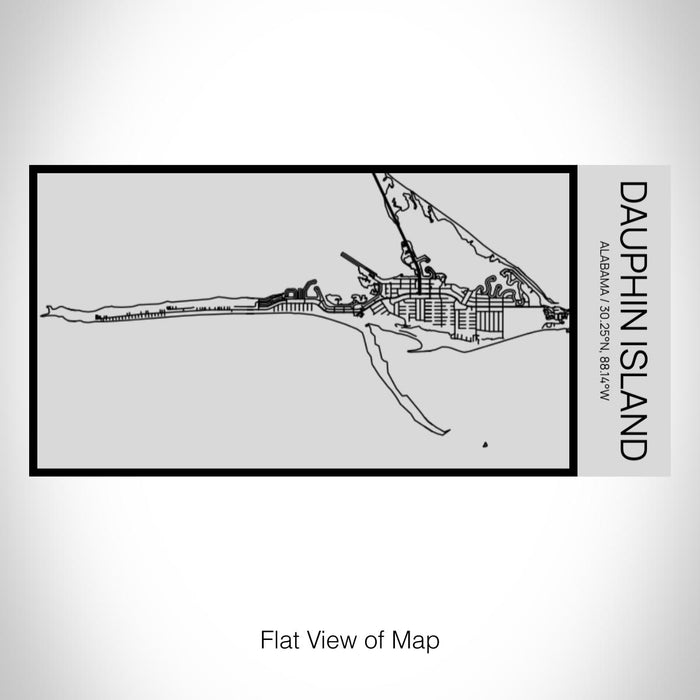 Rendered View of Dauphin Island Alabama Map on 17oz Stainless Steel Insulated Cola Bottle in Stainless