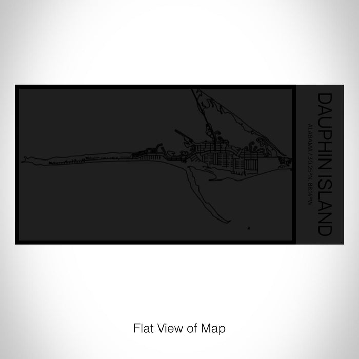 Rendered View of Dauphin Island Alabama Map on 17oz Stainless Steel Insulated Cola Bottle in Stainless in Matte Black