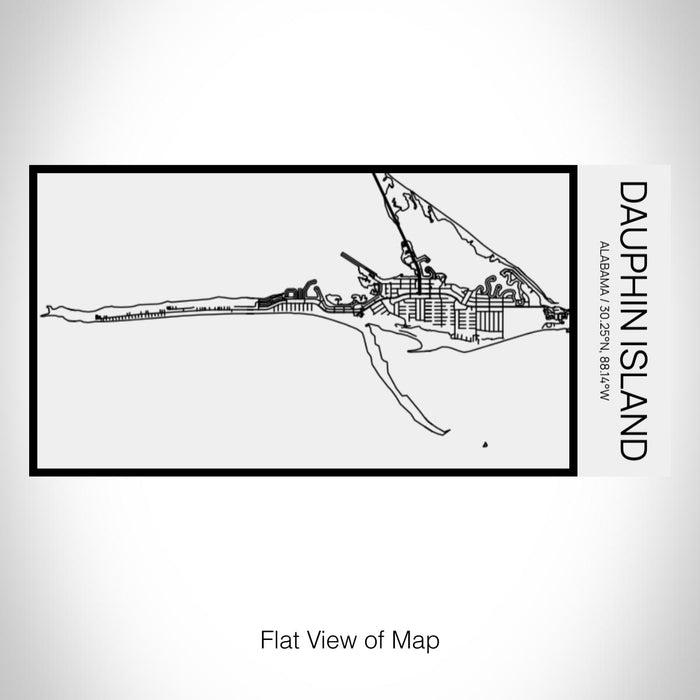 Rendered View of Dauphin Island Alabama Map on 17oz Stainless Steel Insulated Cola Bottle in Stainless in Matte White
