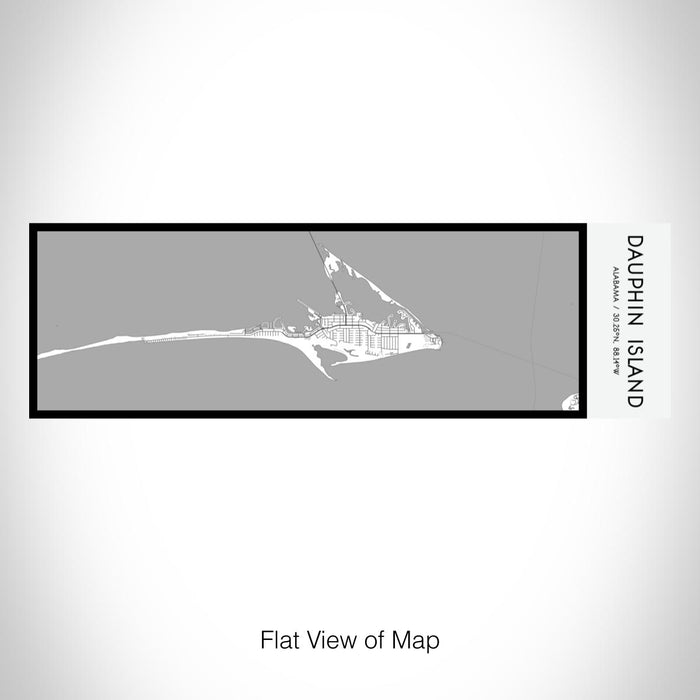 Rendered View of Dauphin Island Alabama Map on 10oz Stainless Steel Insulated Cup in Classic with Sliding Lid