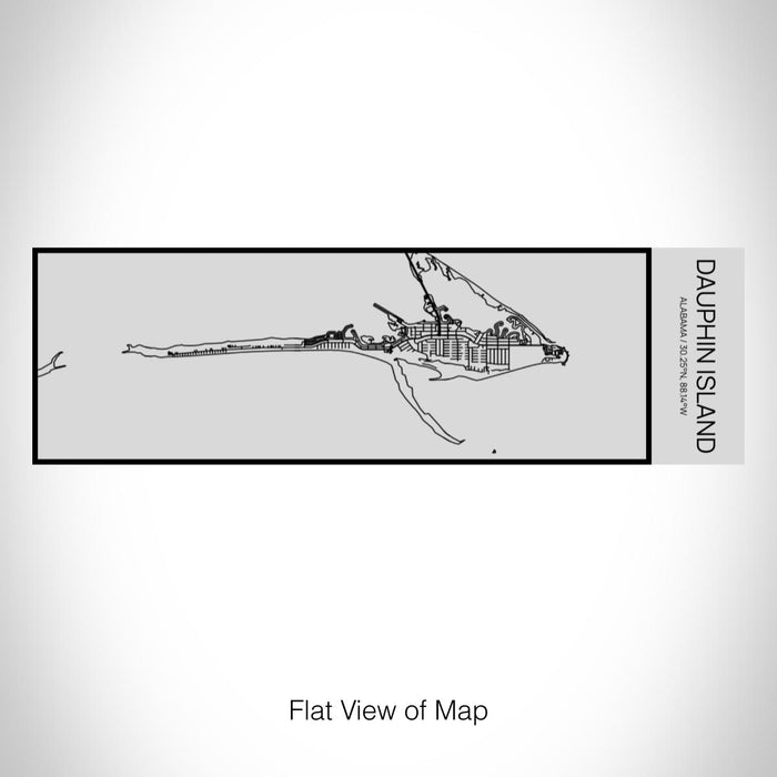 Rendered View of Dauphin Island Alabama Map on 10oz Stainless Steel Insulated Cup with Sipping Lid