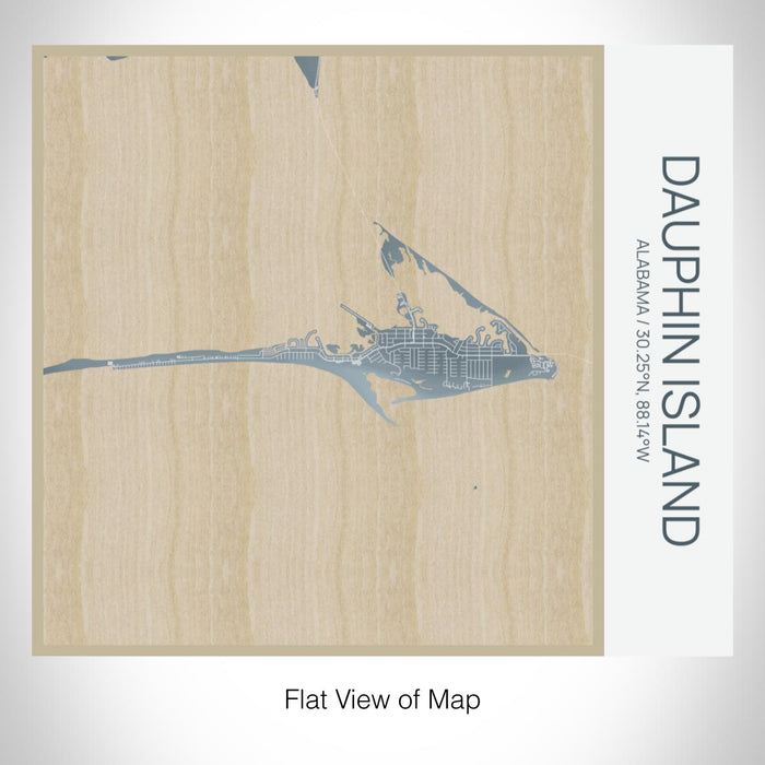 Rendered View of Dauphin Island Alabama Map on 17oz Stainless Steel Insulated Tumbler in Afternoon Map Style