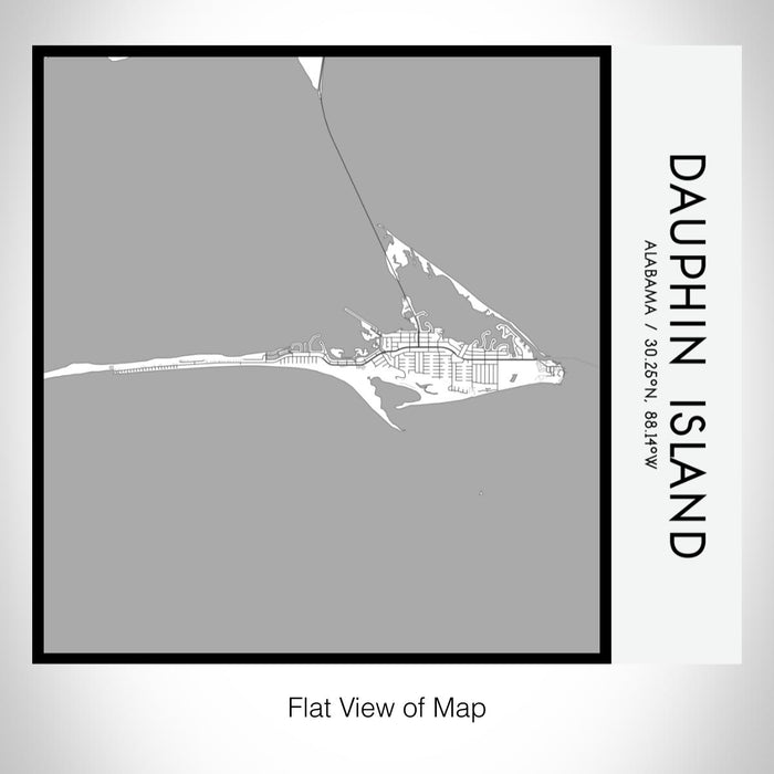 Rendered View of Dauphin Island Alabama Map on 17oz Stainless Steel Insulated Tumbler in Classic Map Style