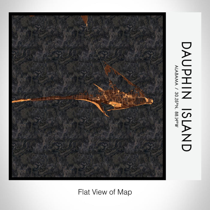 Rendered View of Dauphin Island Alabama Map on 17oz Stainless Steel Insulated Tumbler in Ember Map Style