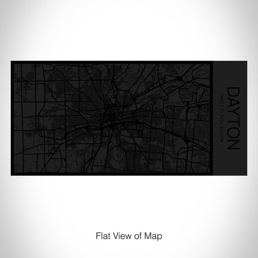 Rendered View of Dayton Ohio Map on 17oz Stainless Steel Insulated Cola Bottle in Stainless in Matte Black