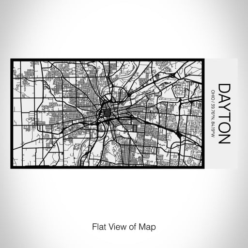 Rendered View of Dayton Ohio Map on 17oz Stainless Steel Insulated Cola Bottle in Stainless in Matte White