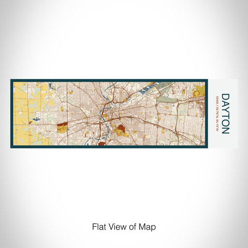 Rendered View of Dayton Ohio Map on 10oz Stainless Steel Insulated Cup in Woodblock with Sliding Lid