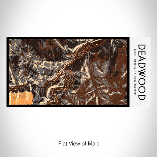 Rendered View of Deadwood South Dakota Map on 17oz Stainless Steel Insulated Bottle with printed ember style map