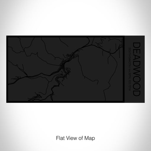 Rendered View of Deadwood South Dakota Map on 17oz Stainless Steel Insulated Cola Bottle in Stainless in Matte Black