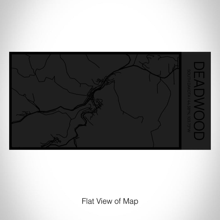 Rendered View of Deadwood South Dakota Map on 17oz Stainless Steel Insulated Cola Bottle in Stainless in Matte Black