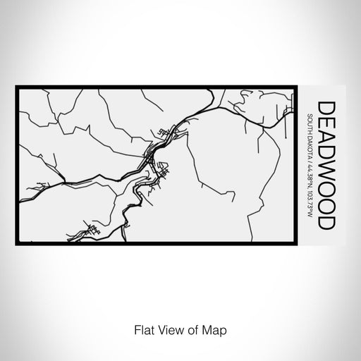 Rendered View of Deadwood South Dakota Map on 17oz Stainless Steel Insulated Cola Bottle in Stainless in Matte White